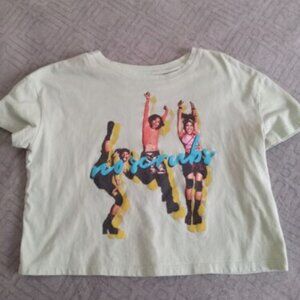 TLC No Scrubs Cropped T-Shirt Size XS Green Graphic Tee Women's (2021)